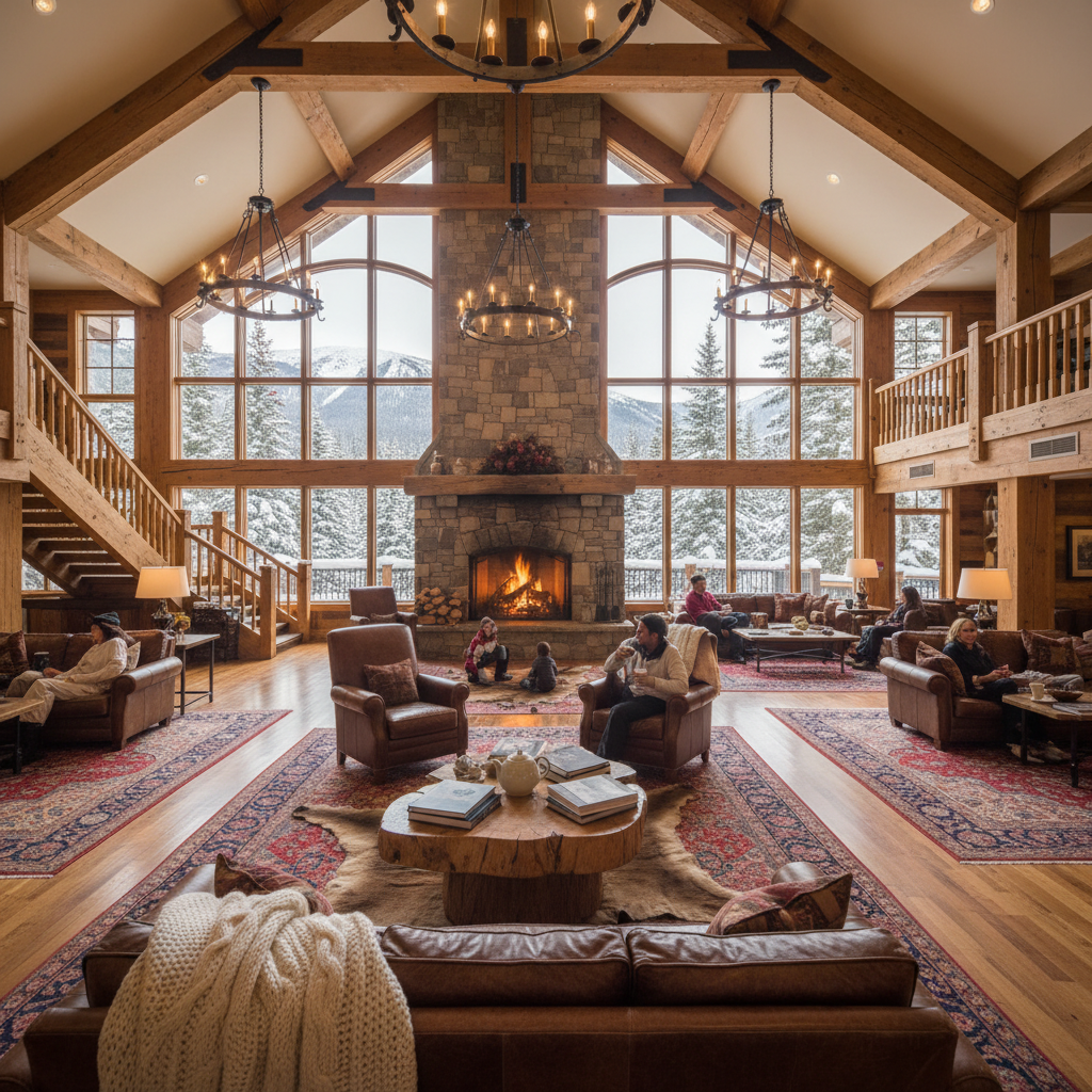 Lodging at Blue Mountain Village near Collingwood with mountain views